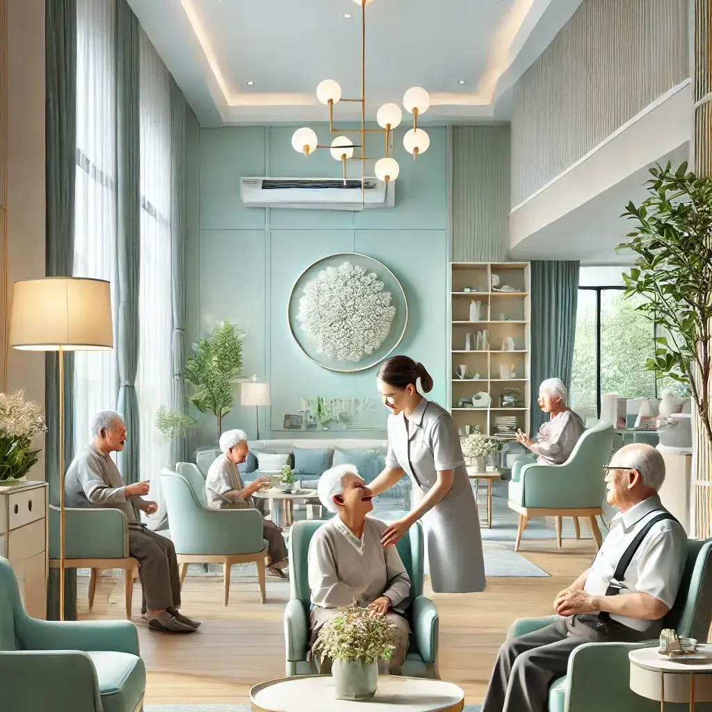 DALL·E 2025-03-05 17.43.20 - Create a highly realistic and professional image representing the welcoming atmosphere of Bila Iris - Senior Care Home, using soft mint tones for a ca